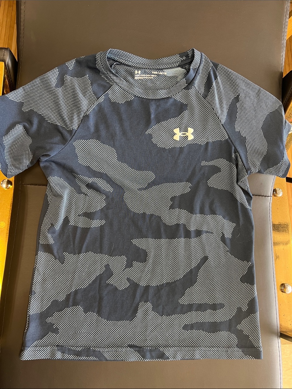 Under Armour Black & Navy Camo Short Sleeve Training Tee